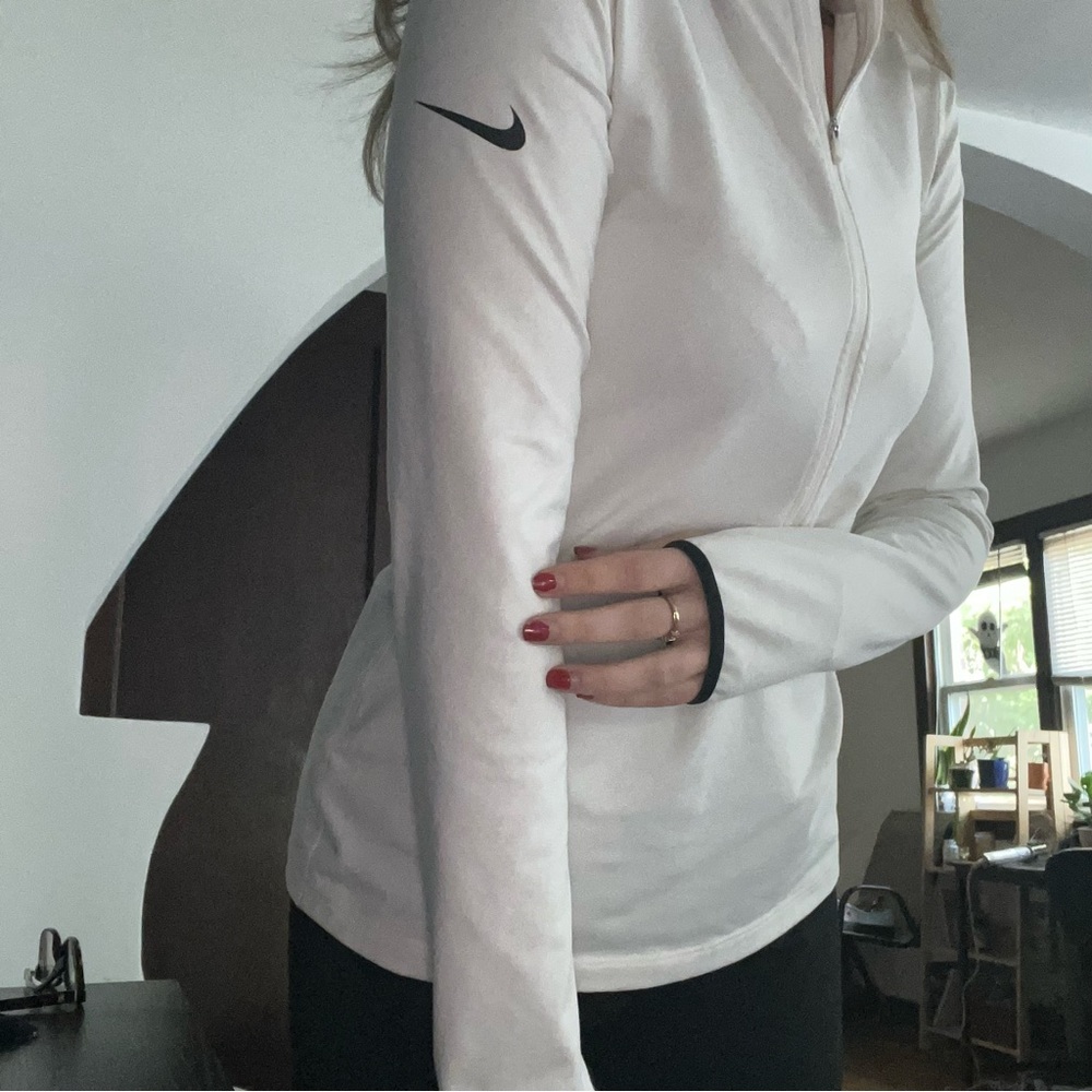 White Nike quarter zip